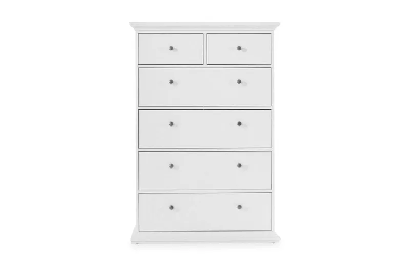 Paris Kommode 140 cm Høj - Hvid - Opbevaring - Opbevaringsmøbler - Kommode - Entrékommode