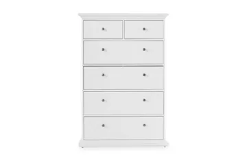 Paris Kommode 140 cm Høj - Hvid - Opbevaring - Opbevaringsmøbler - Kommode - Entrékommode