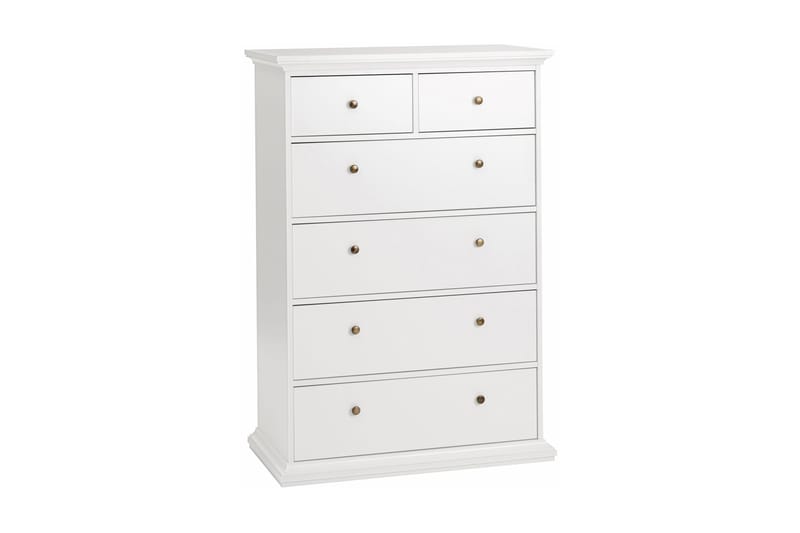 Paris Kommode 140 cm Høj, Hvid