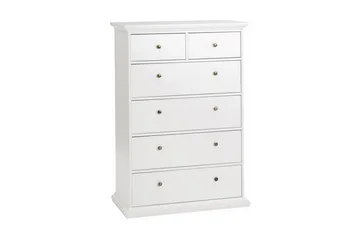 Paris Kommode 140 cm Høj - Hvid - Opbevaring - Opbevaringsmøbler - Kommode - Entrékommode