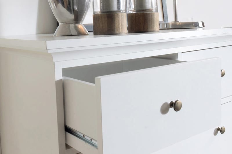 Paris Kommode 140 cm Høj - Hvid - Opbevaring - Opbevaringsmøbler - Kommode - Entrékommode