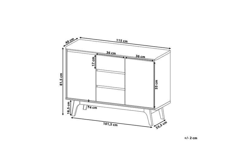 Pittsburgh kommode 40 | 115 cm - Hvid - Opbevaring - Opbevaringsmøbler - Kommode
