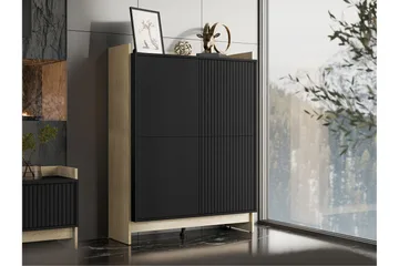 Polina Kommode 100 cm - Brun / Sort - Opbevaring - Opbevaringsmøbler - Kommode - Entrékommode