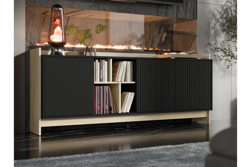 Polina Kommode 190 cm - Brun / Sort - Opbevaring - Opbevaringsmøbler - Kommode