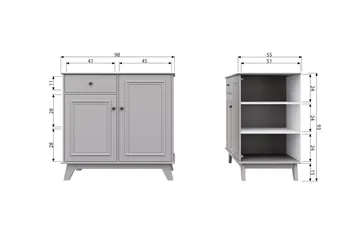 Portsea Kommode 98 cm - Offwhite - Opbevaring - Opbevaringsmøbler - Kommode - Entrékommode