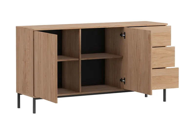 Querty Skab 150x80x41 cm - Sort - Opbevaring - Opbevaringsmøbler - Kommode