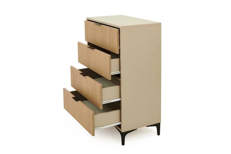 Ranko Kommode 70 cm - Sand/Mellemfarvet træ - Opbevaring - Opbevaringsmøbler - Kommode - Entrékommode