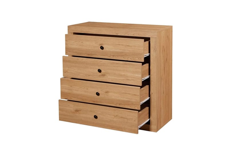 Ranko Kommode 90 cm - Mellemfarvet træ - Opbevaring - Opbevaringsmøbler - Kommode - Entrékommode