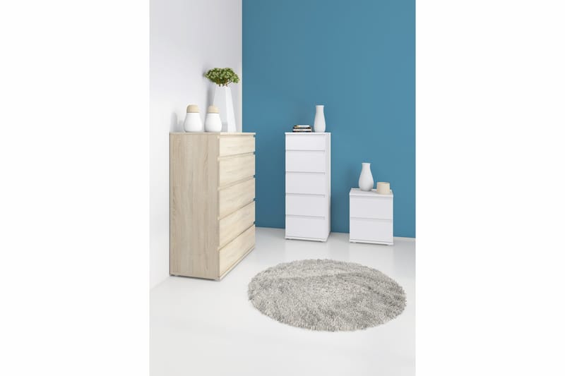 Rengo Kommode Bred 5 Skuffer - Eg - Opbevaring - Opbevaringsmøbler - Kommode - Entrékommode