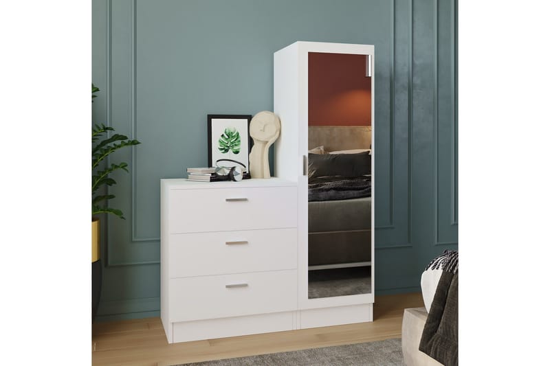 Rinorea Opbevaringsskab 40x140 cm - Hvid - Opbevaring - Opbevaringsmøbler - Kommode