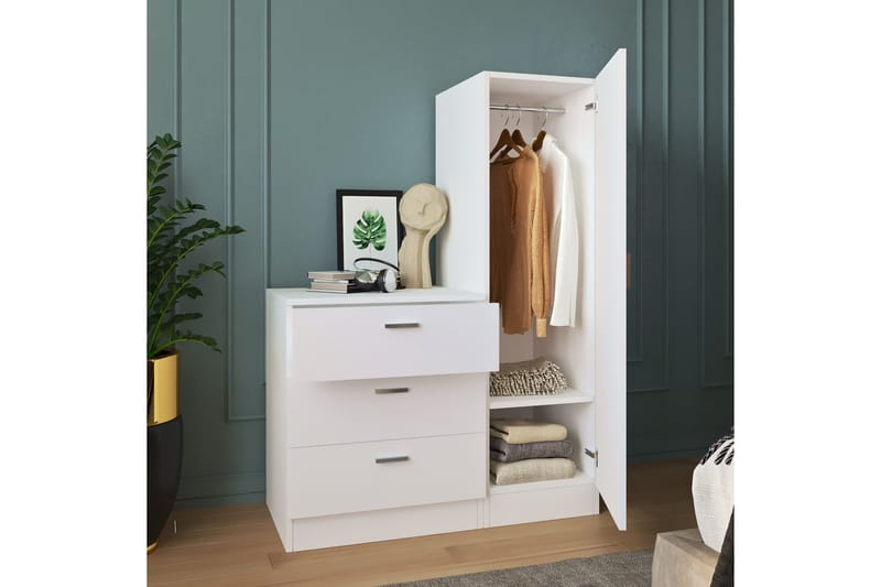 Rinorea Opbevaringsskab 40x140 cm - Hvid - Opbevaring - Opbevaringsmøbler - Kommode