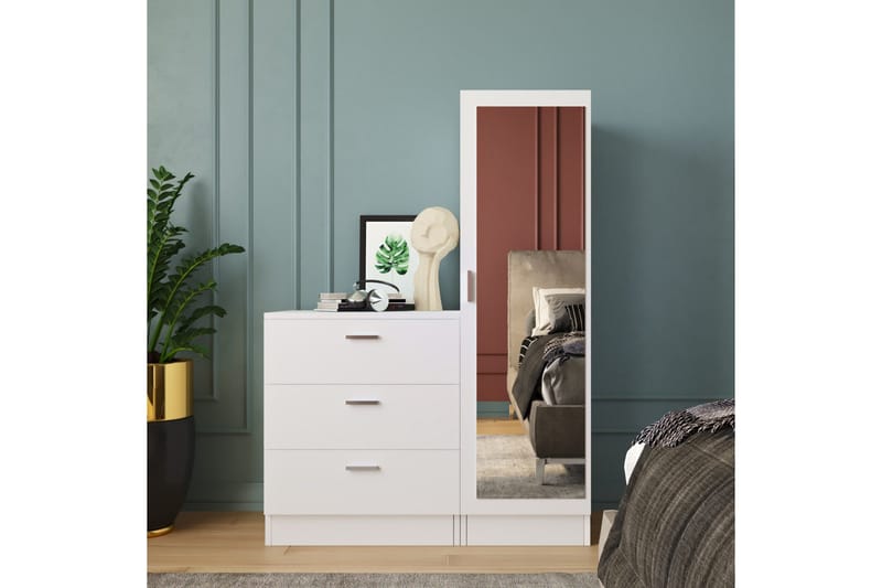 Rinorea Opbevaringsskab 40x140 cm - Hvid - Opbevaring - Opbevaringsmøbler - Kommode