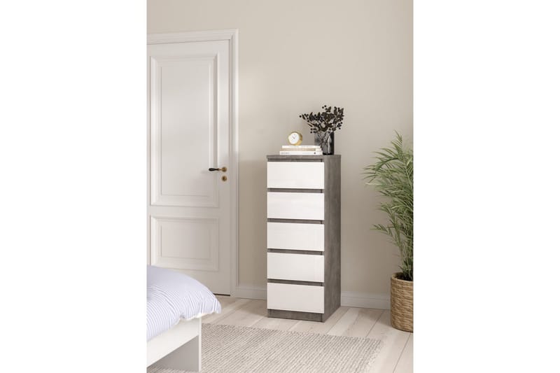 Salomns Kommode 40 cm - Grå/Hvid - Opbevaring - Opbevaringsmøbler - Kommode
