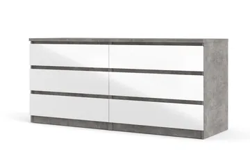 Salomns Kommode 50x154 cm - Hvid|Grå - Opbevaring - Opbevaringsmøbler - Kommode