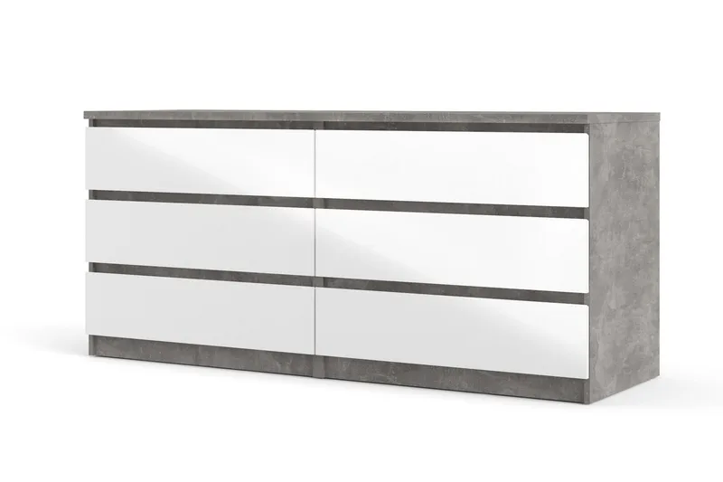 Salomns Kommode 50x154 cm - Hvid|Grå - Opbevaring - Opbevaringsmøbler - Kommode