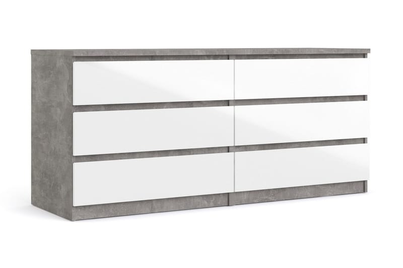 Salomns Kommode 50x154 cm - Hvid|Grå - Opbevaring - Opbevaringsmøbler - Kommode - Entrékommode