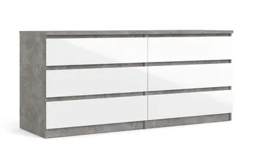 Salomns Kommode 50x154 cm - Hvid|Grå - Opbevaring - Opbevaringsmøbler - Kommode