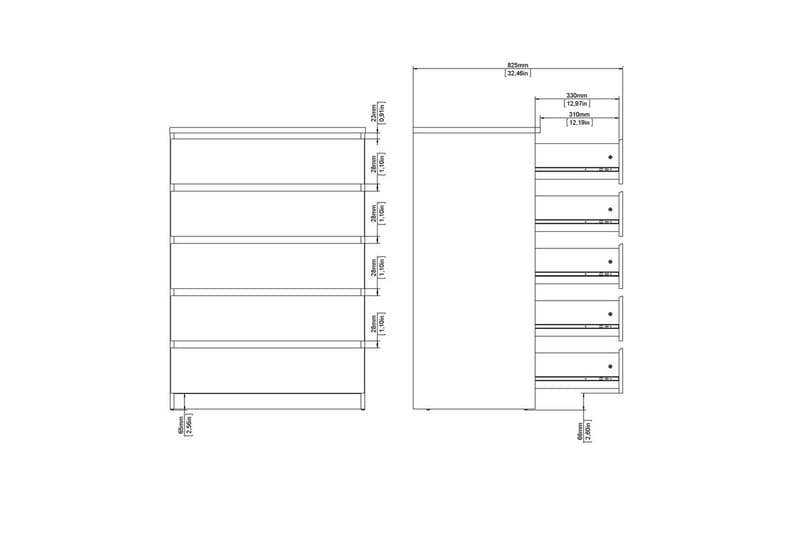 Salomns Kommode 77 cm - Hvid - Opbevaring - Opbevaringsmøbler - Kommode - Entrékommode