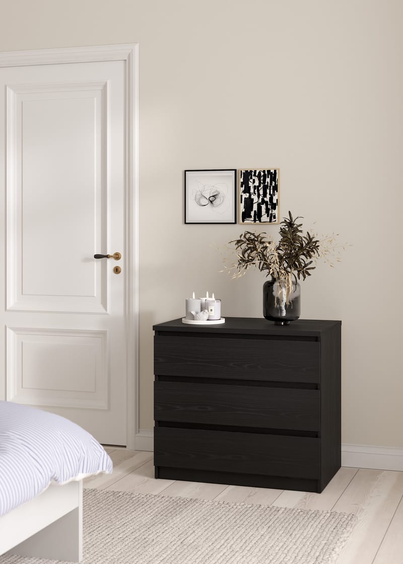 Salomns Kommode med 3 skuffer 77x50x68 cm - Opbevaring - Opbevaringsmøbler - Kommode - Entrékommode