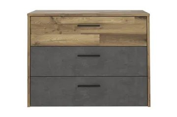 Scrafton Kommode 100 cm - Grå/Brun - Opbevaring - Opbevaringsm øbler - Kommode - Entrékommode