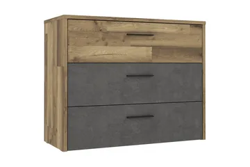 Scrafton Kommode 100 cm - Grå/Brun - Opbevaring - Opbevaringsmøbler - Kommode - Entrékommode