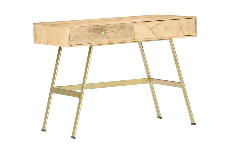 Skrivebord Med Skuffer 100x55x75 cm Massivt Mangotræ - Brun - Sekretær