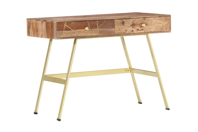 Skrivebord Med Skuffer 100x55x75 cm Massivt Sheeshamtræ - Brun - Opbevaring - Opbevaringsmøbler - Kommode - Sekretær