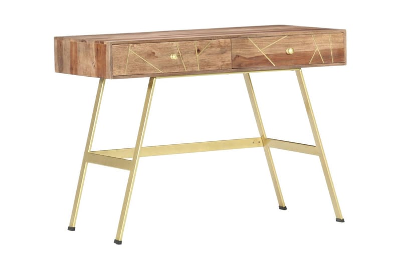 Skrivebord Med Skuffer 100x55x75 cm Massivt Sheeshamtræ - Brun - Opbevaring - Opbevaringsmøbler - Kommode - Sekretær