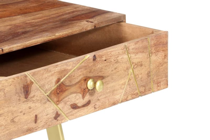Skrivebord Med Skuffer 100x55x75 cm Massivt Sheeshamtræ - Brun - Opbevaring - Opbevaringsmøbler - Kommode - Sekretær