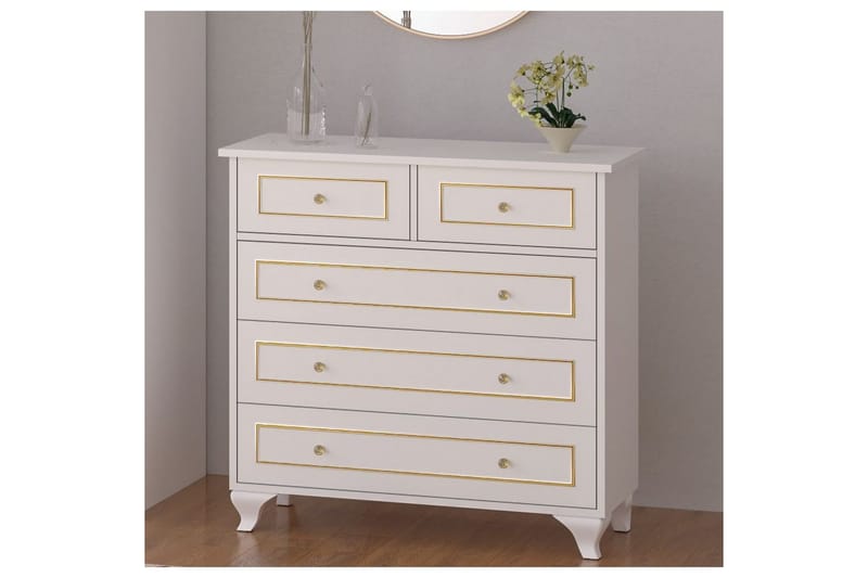 Seric Kommode 90 cm - Mat Hvid - Opbevaring - Opbevaringsmøbler - Kommode - Entrékommode