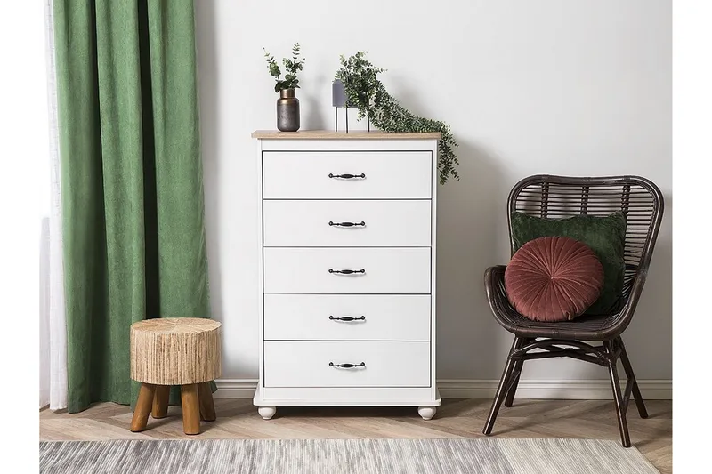 Sharon Bureau 39 | 76 cm - Hvid - Opbevaring - Opbevaringsmøbler - Kommode - Entrékommode