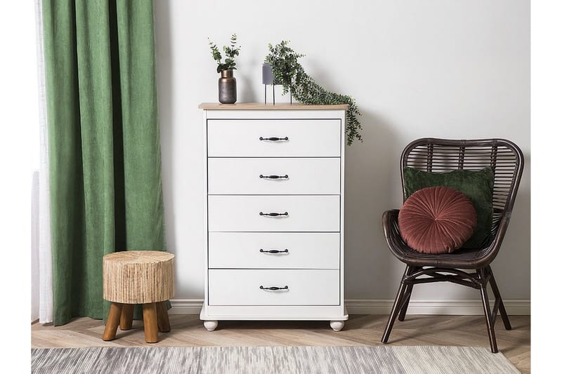 Sharon Bureau 39 | 76 cm - Hvid - Opbevaring - Opbevaringsmøbler - Kommode - Entrékommode
