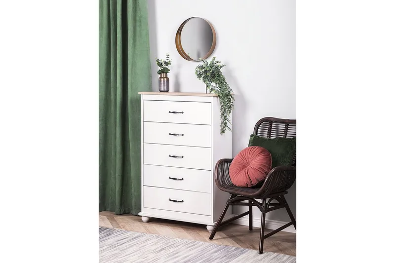Sharon Bureau 39 | 76 cm - Hvid - Opbevaring - Opbevaringsmøbler - Kommode - Entrékommode