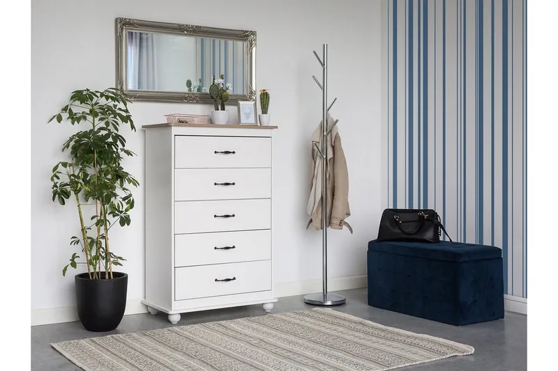 Sharon Bureau 39 | 76 cm - Hvid - Opbevaring - Opbevaringsmøbler - Kommode - Entrékommode