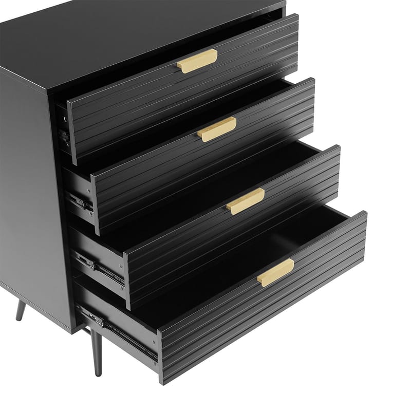 Sideboard HOME4YOU - Sort - Opbevaring - Opbevaringsmøbler - Kommode - Entrékommode