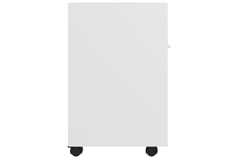 sideskab med hjul 33x38x60 cm spånplade hvid - Hvid - Arkivskabe