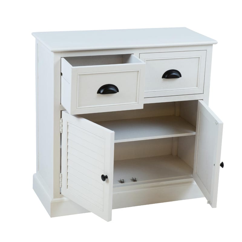 Skab HOME4YOU Meldon hvid 75x33x75 cm - Hvid - Opbevaring - Opbevaringsmøbler - Kommode - Entrékommode