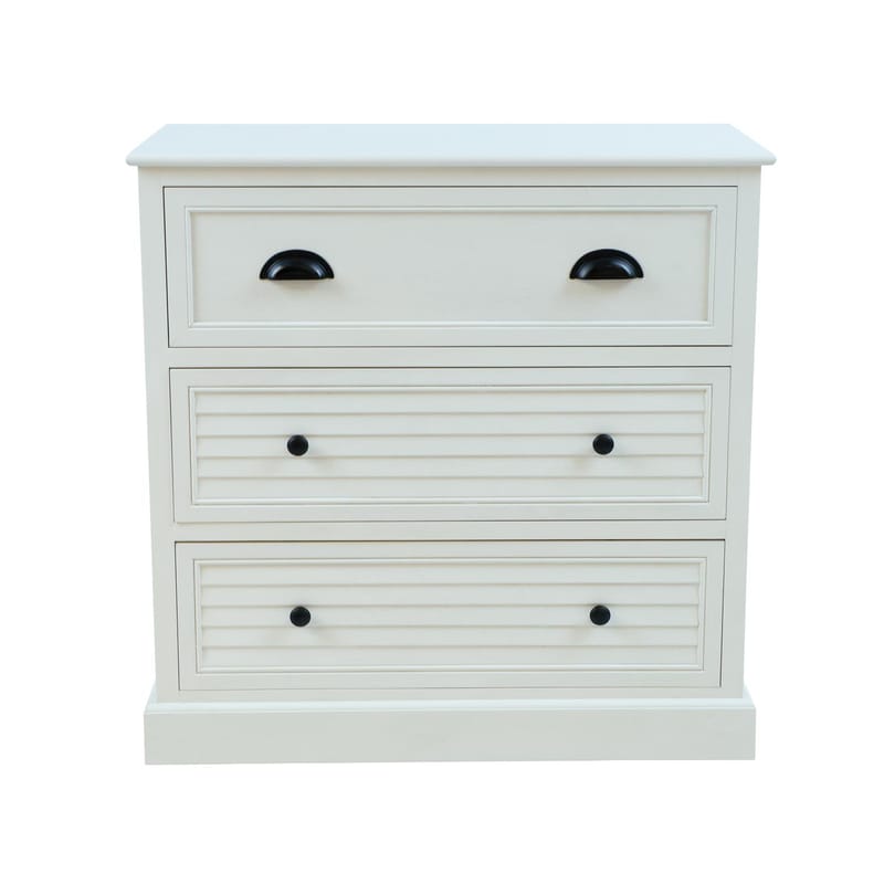 Skab HOME4YOU Meldon hvid 80x35x80 cm - Hvid - Opbevaring - Opbevaringsmøbler - Kommode - Entrékommode