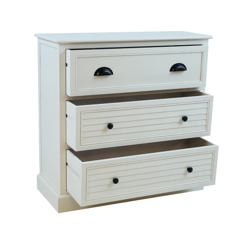 Skab HOME4YOU Meldon hvid 80x35x80 cm - Hvid - Opbevaring - Opbevaringsmøbler - Kommode - Entrékommode