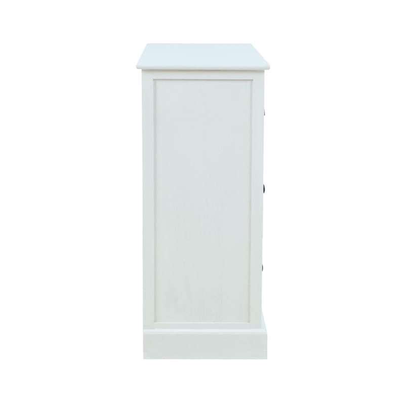 Skab HOME4YOU Meldon hvid 80x35x80 cm - Hvid - Opbevaring - Opbevaringsmøbler - Kommode - Entrékommode