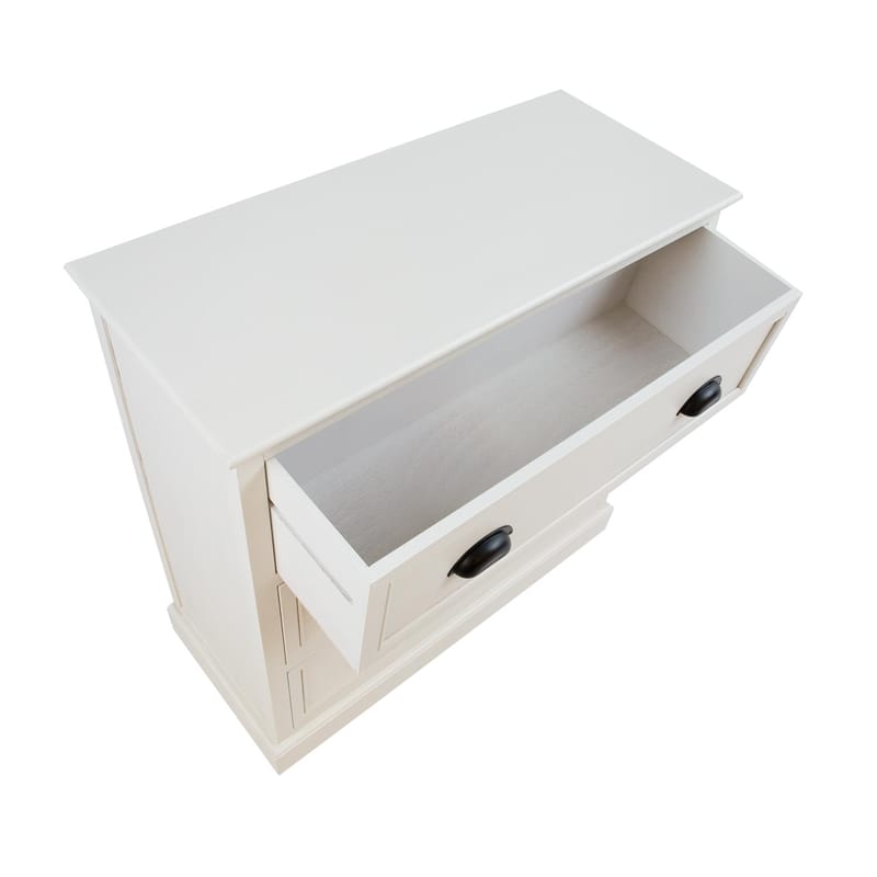 Skab HOME4YOU Meldon hvid 80x35x80 cm - Hvid - Opbevaring - Opbevaringsmøbler - Kommode - Entrékommode