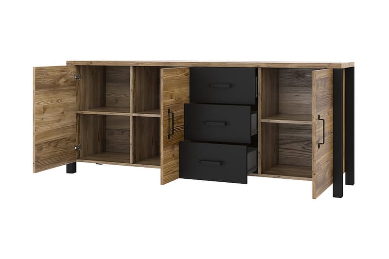 Skarebol Skab - Sort/Træ/Natur - Opbevaring - Opbevaringsmøbler - Skænke & sideboards