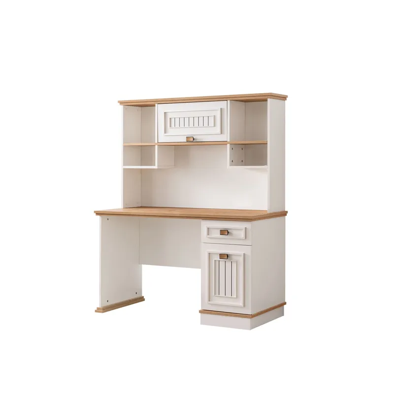 Skrivebord Homitis Zenit (131 x 161 x 59 cm) lys creme, undefined