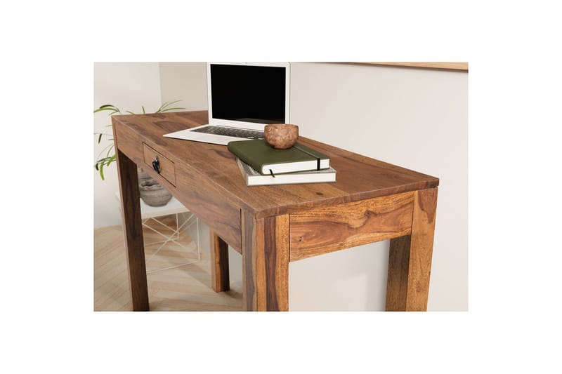 Skrivebord Wohnling til hjemmekontor med skuffe, massivt træ - Møbler - Borde - Kontorbord - Skrivebord