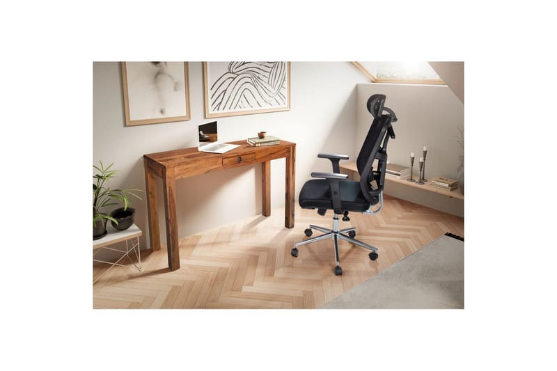 Skrivebord Wohnling til hjemmekontor med skuffe, massivt træ - Møbler - Borde - Kontorbord - Skrivebord
