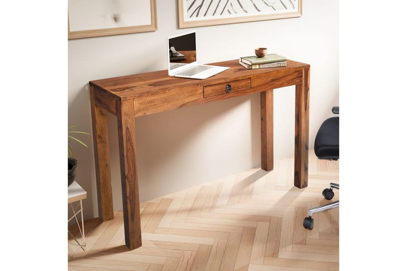 Skrivebord Wohnling til hjemmekontor med skuffe, massivt træ - Møbler - Borde - Kontorbord - Skrivebord