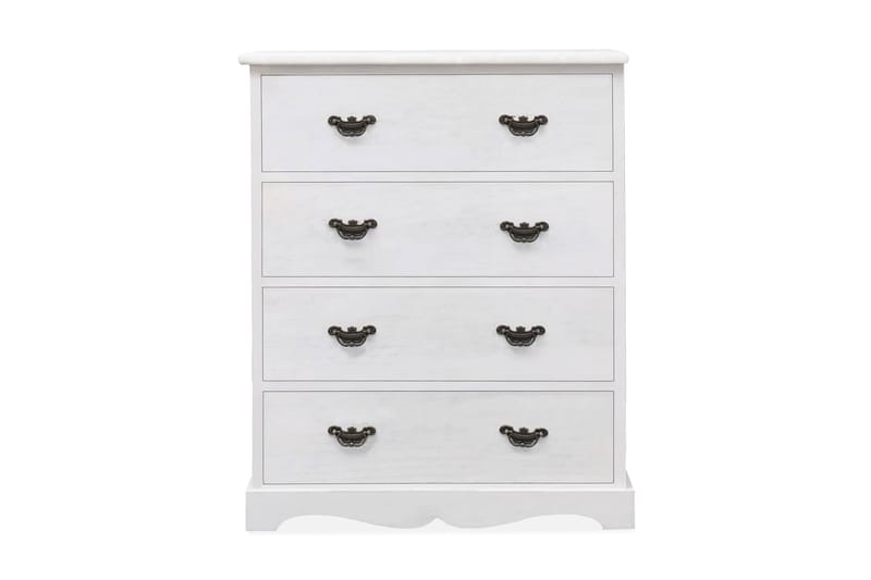 skuffeskab 60 x 30 x 75 cm træ hvid - Opbevaring - Opbevaringsmøbler - Kommode - Entrékommode