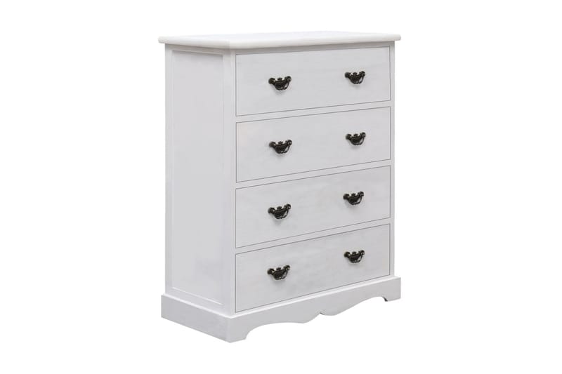 skuffeskab 60 x 30 x 75 cm træ hvid - Opbevaring - Opbevaringsmøbler - Kommode - Entrékommode