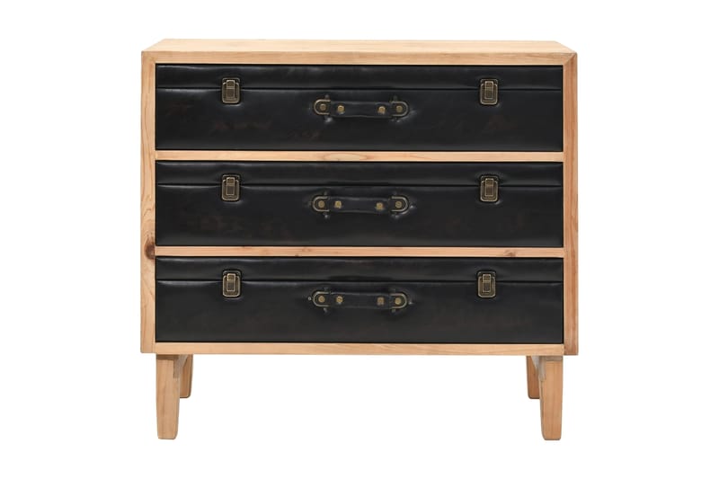 Skuffeskab Massivt Grantræ 80 X 36 X 75 Cm - Brun - Opbevaring - Opbevaringsmøbler - Kommode - Entrékommode
