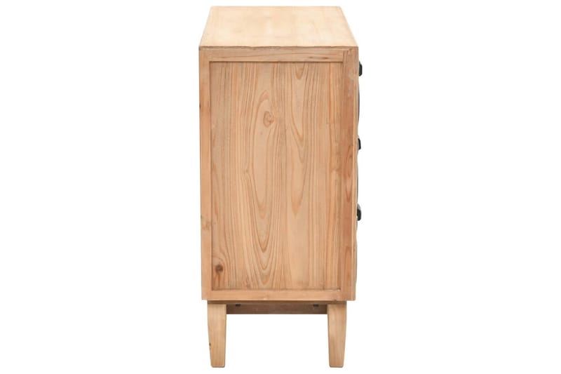 Skuffeskab Massivt Grantræ 80 X 36 X 75 Cm - Brun - Opbevaring - Opbevaringsmøbler - Kommode - Entrékommode